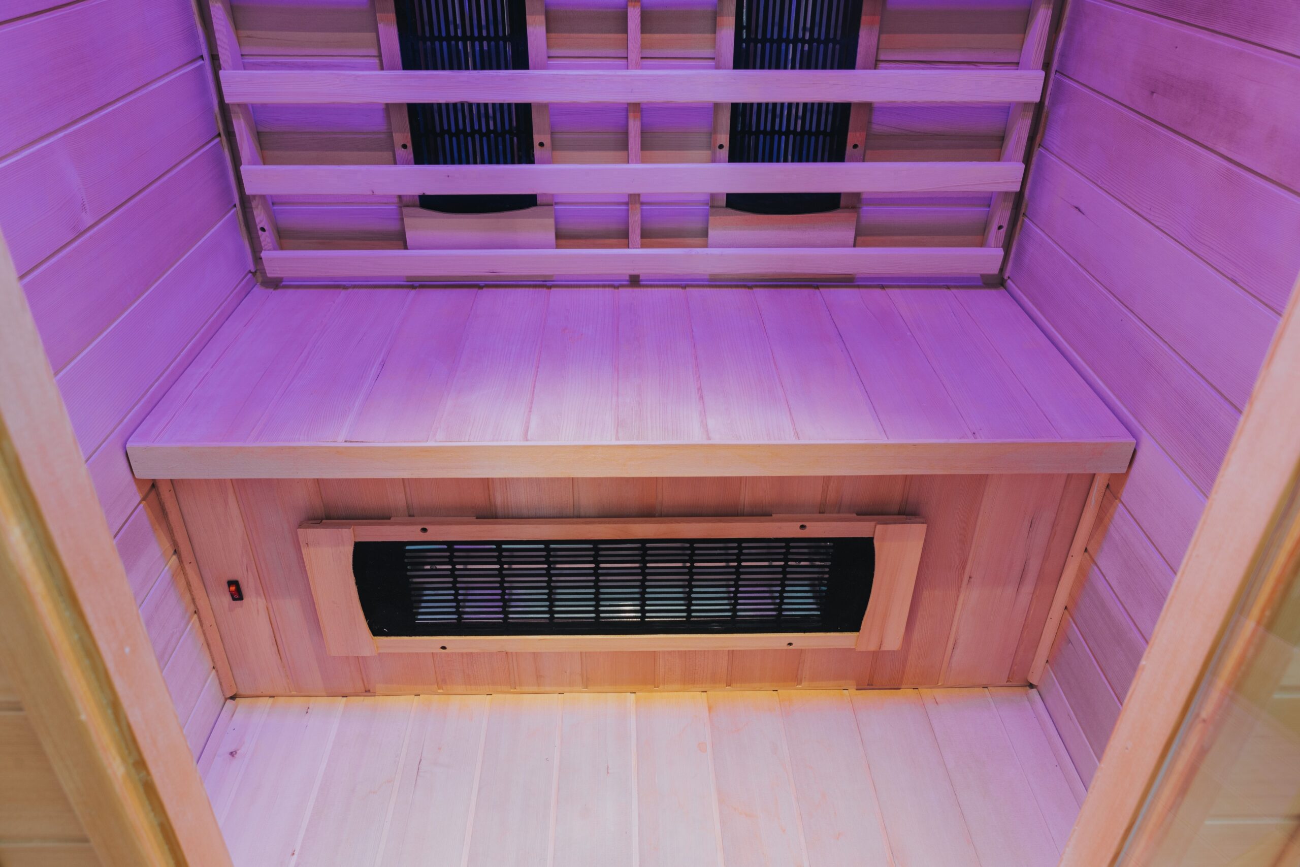 A,Close-up,Shot,Of,The,Inside,Of,A,Wooden,Sauna